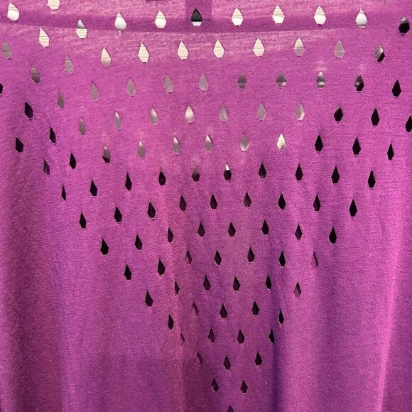 Volcom Women's Large Purple Long Sleeve Shirt Size Large Lightweight Cut Outs - Picture 6 of 7